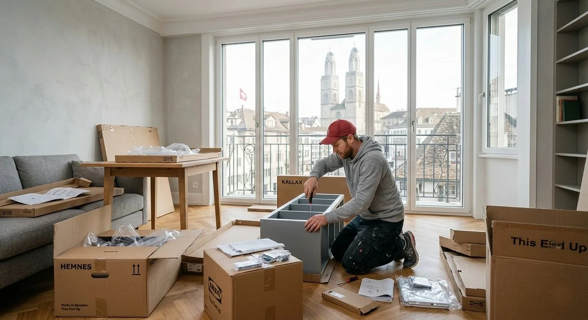 Möbelmontage durch einen Werkara-Tasker